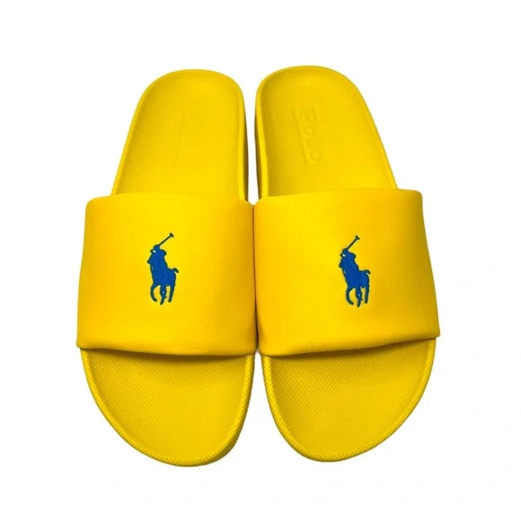 Polo Ralph Lauren Men\'s Cayson Slides Yellow White Logo Polo Ralph Lauren Cayson Yellow/White POLO Logo Sandals  main image 3